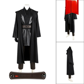 Anakin Skywalker Star Wars Jedi-Robe Cosplay Kostuem Damen Schwarz