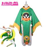 Li Syaoran CardCaptor Sakura Gruener Anzug Set Cosplay Kostuem Damen