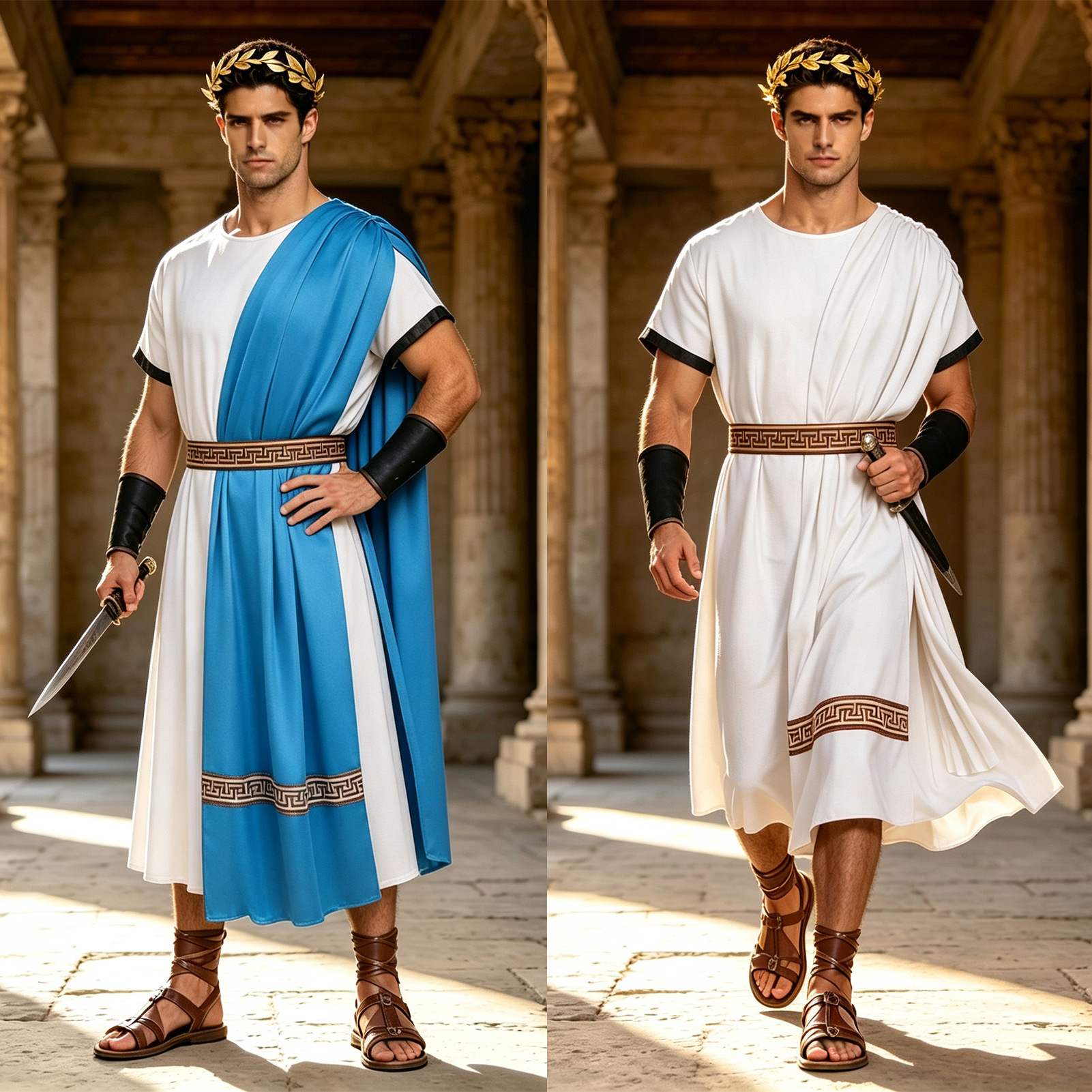 Griechische Toga – Apollo, Cäsar, Priester & Poseidon, HERREN