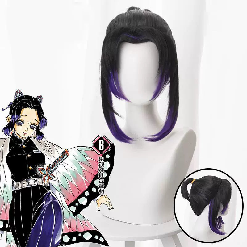 Shinobu Kocho Demon Slayer Haori-Set Cosplay Kostuem Damen Lila Blau