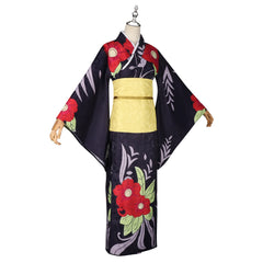 Tamayo Demon Slayer Kimono-Set Cosplay Kostuem Damen Lila
