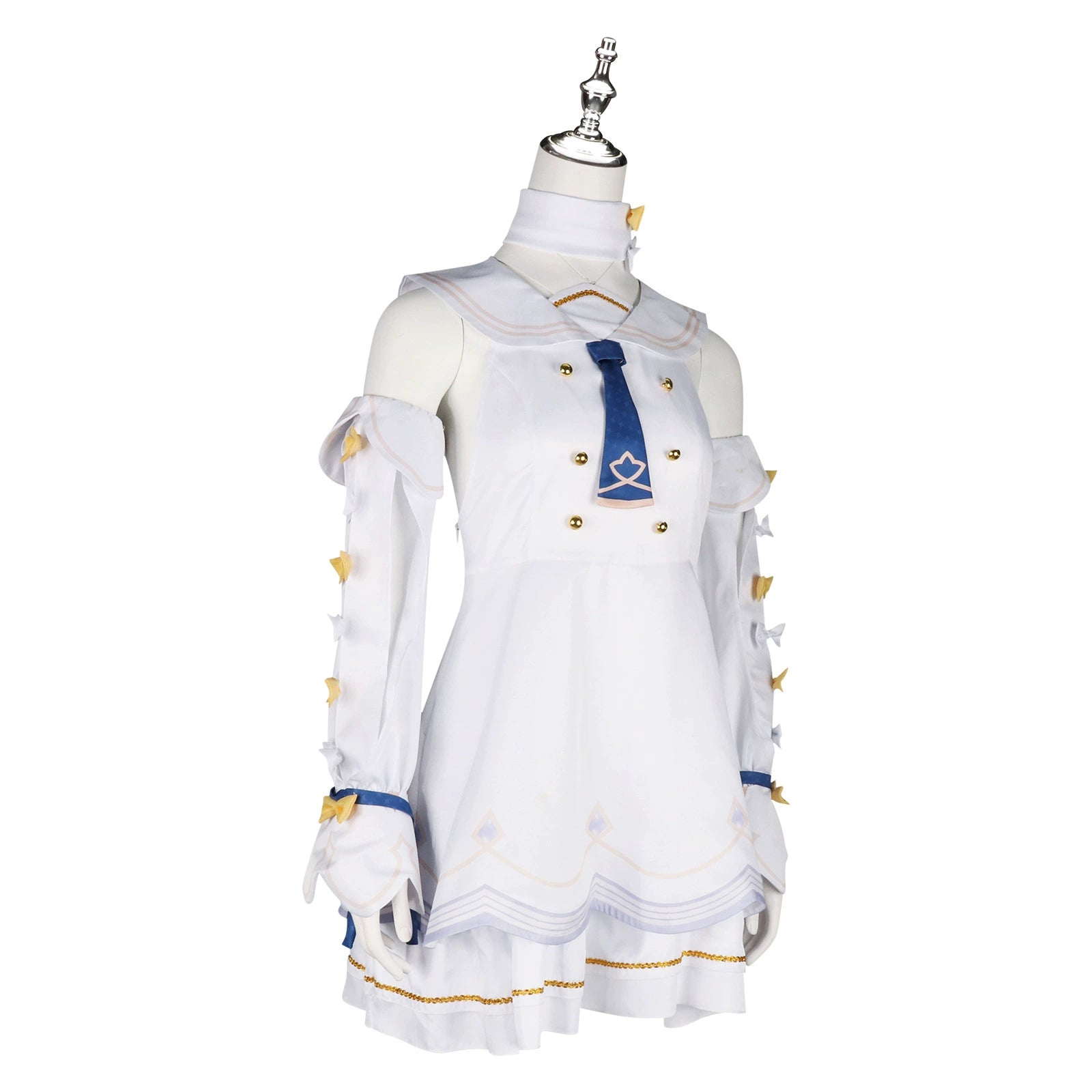 Seia Blue Archive Jubiläums-Kleid Cosplay Kostuem Damen Weiß Gold
