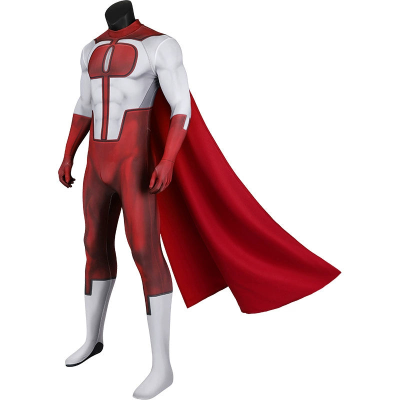 Omni-Man Mortal Kombat Kampfanzug Cosplay Kostuem Damen Rot