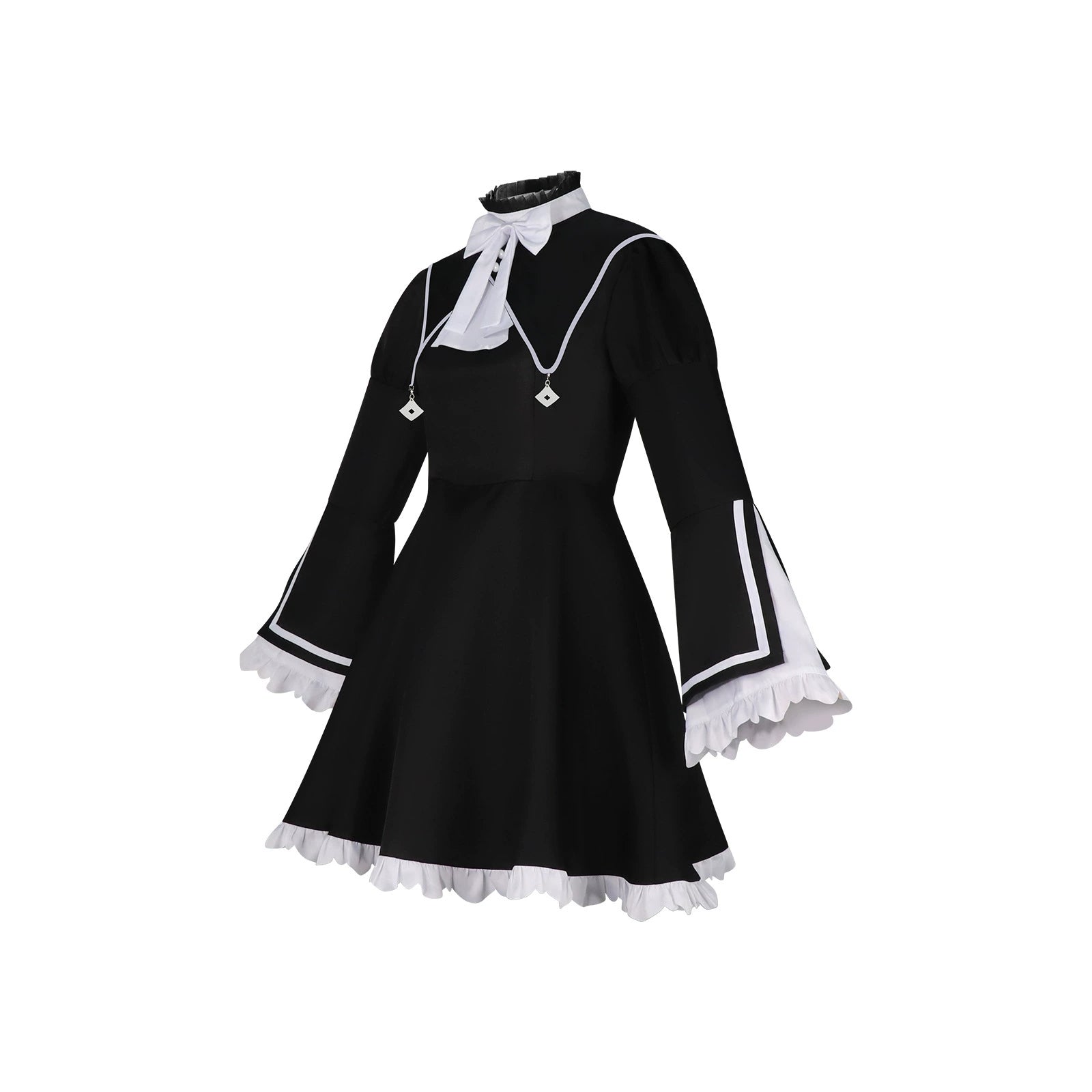 Shinonome Ena Project Sekai Nonnen-Kleid Cosplay Kostuem Damen Schwarz