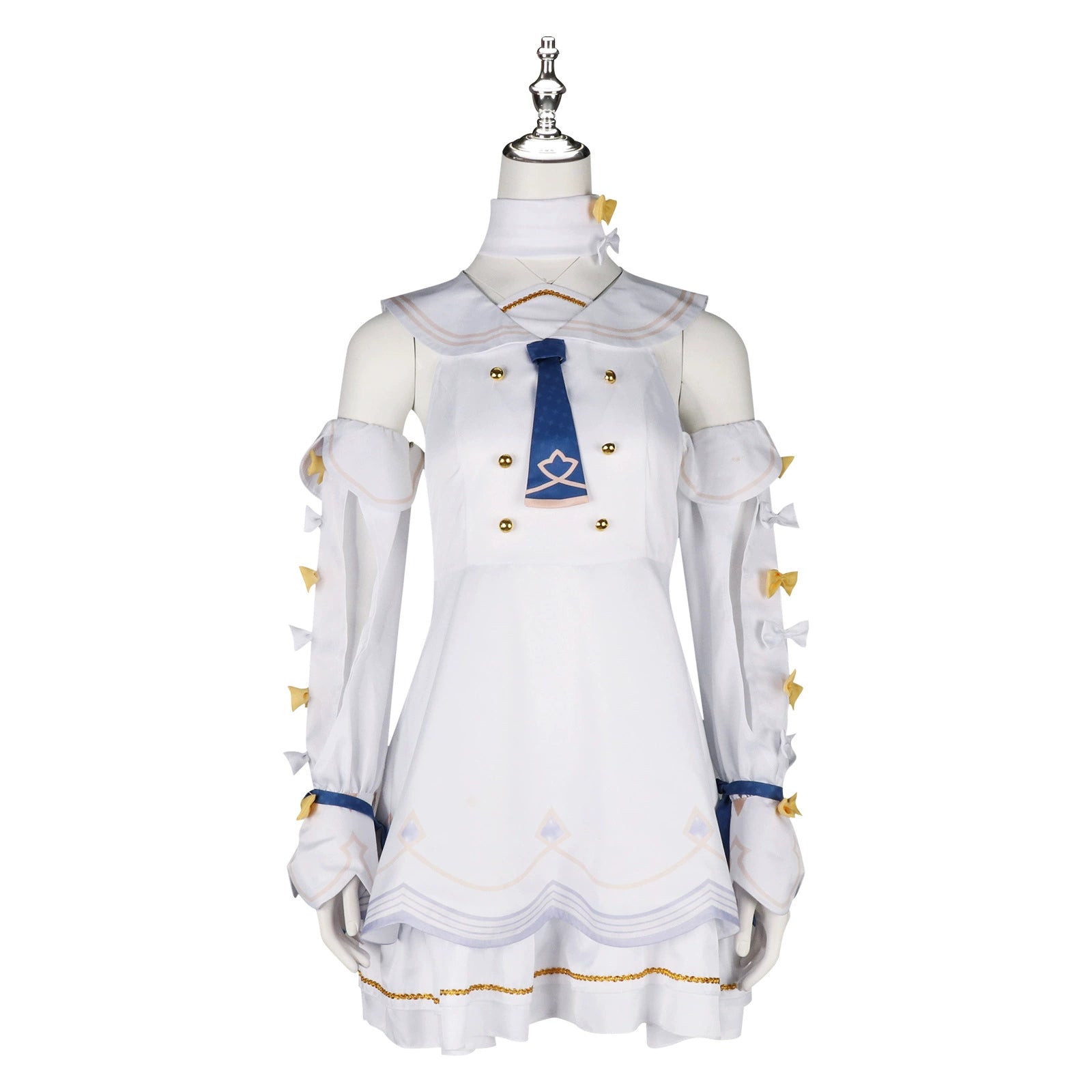 Seia Blue Archive Jubiläums-Kleid Cosplay Kostuem Damen Weiß Gold