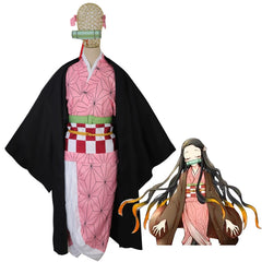Tanjiro Kamado Demon Slayer Team-Set Cosplay Kostuem Damen Mehrfarbig