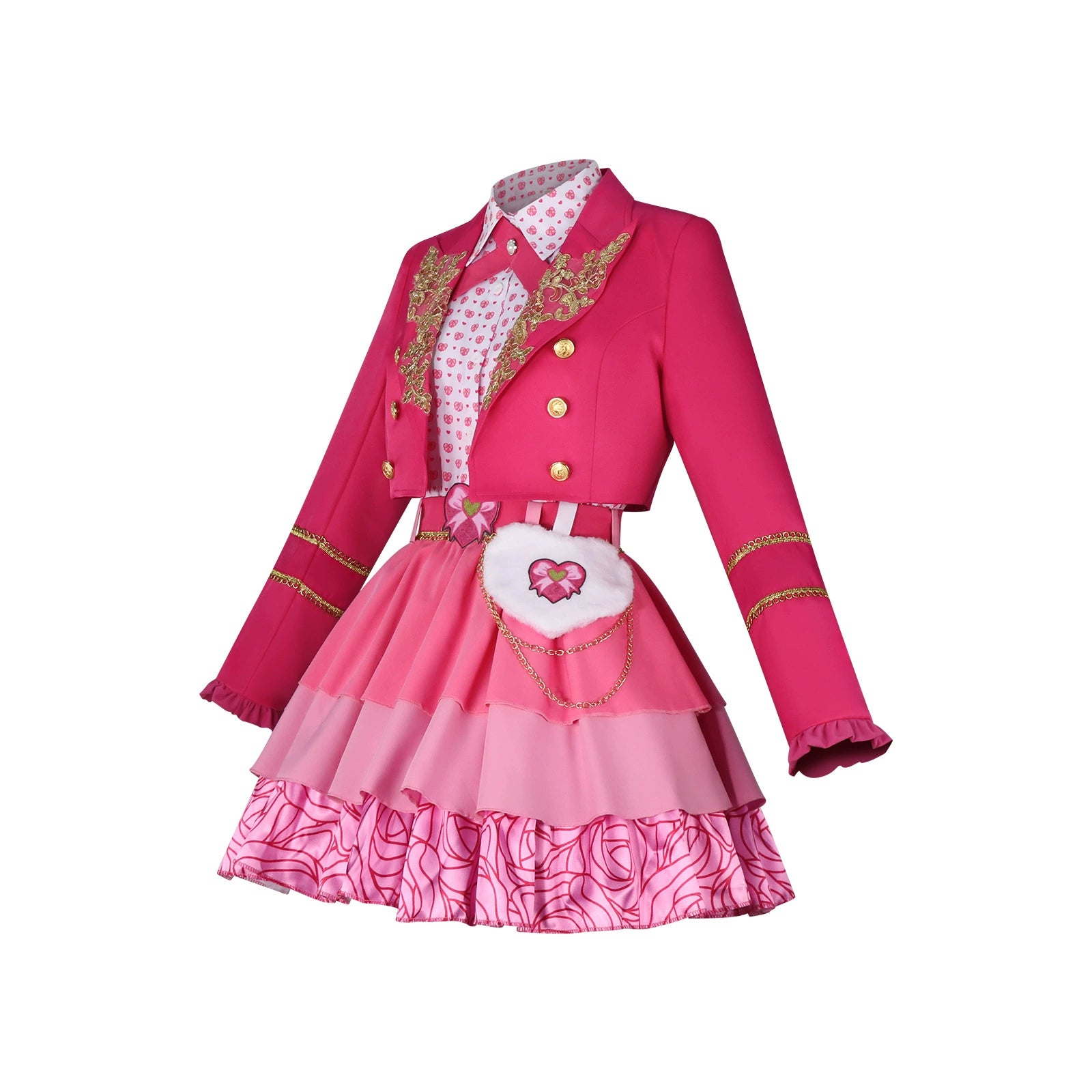 Chloe Charming Descendants Blau-Weisses Kleid Set Cosplay Kostuem Damen