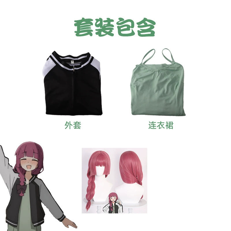 Gotoh Hitori Bocchi the Rock! Rosa Trackjacke Set Cosplay Kostuem Damen