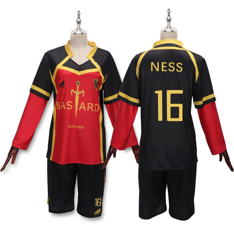 Yoichi Isagi Blue Lock Fußball-Trikot Cosplay Kostuem Damen Blau