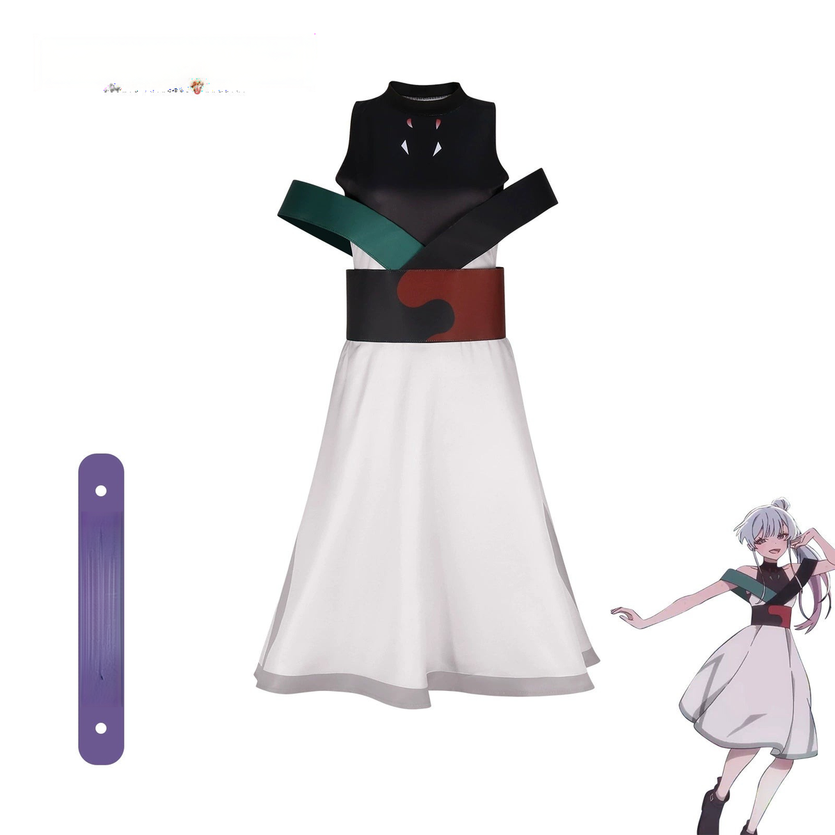 Tsukimi Kaguya Bühnenkleid Cosplay Kostuem Damen Weiß