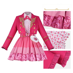 Chloe Charming Descendants Blau-Weisses Kleid Set Cosplay Kostuem Damen