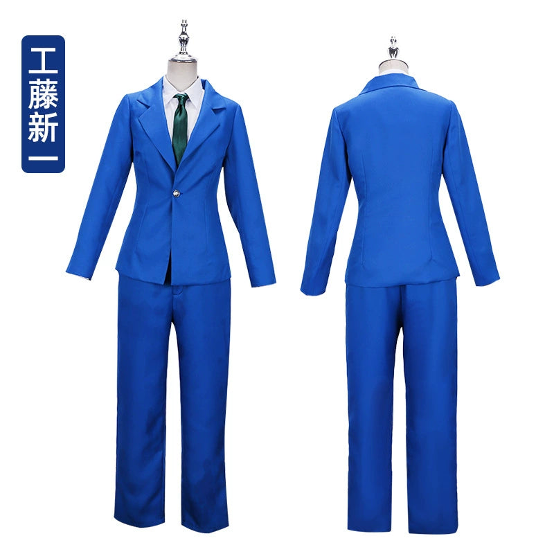 Shinichi Kudo Detective Conan Detektiv Outfit Cosplay Kostuem Damen