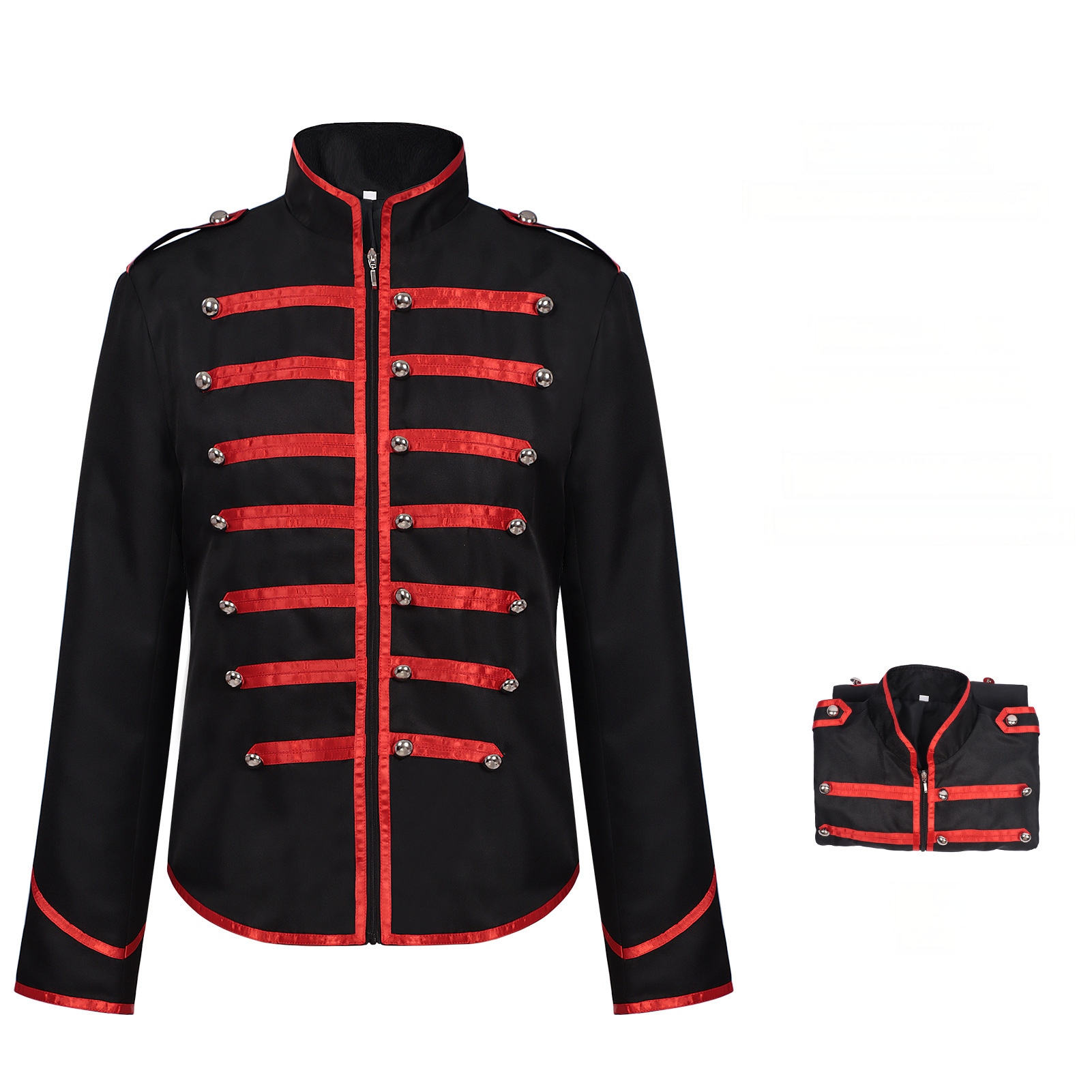 Drum-Major-Mantel – Militär-Bandjacke in 3 Farben, HERREN