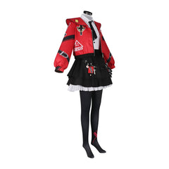Hong Hei Wai Tao Anthem Rote-Schwarze Jacke Cosplay Kostuem Damen