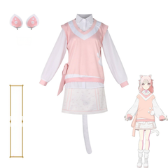 Akiyama Mizuki Project Sekai Katzen-Kostüm Cosplay Kostuem Damen Rosa