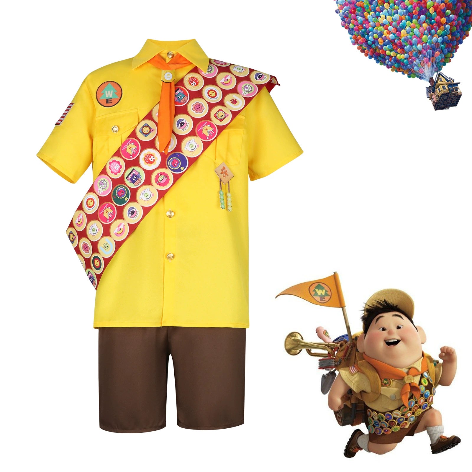 Russell Wilderness Explorer Up Pfadfinder Uniform Set Cosplay Kostuem Damen