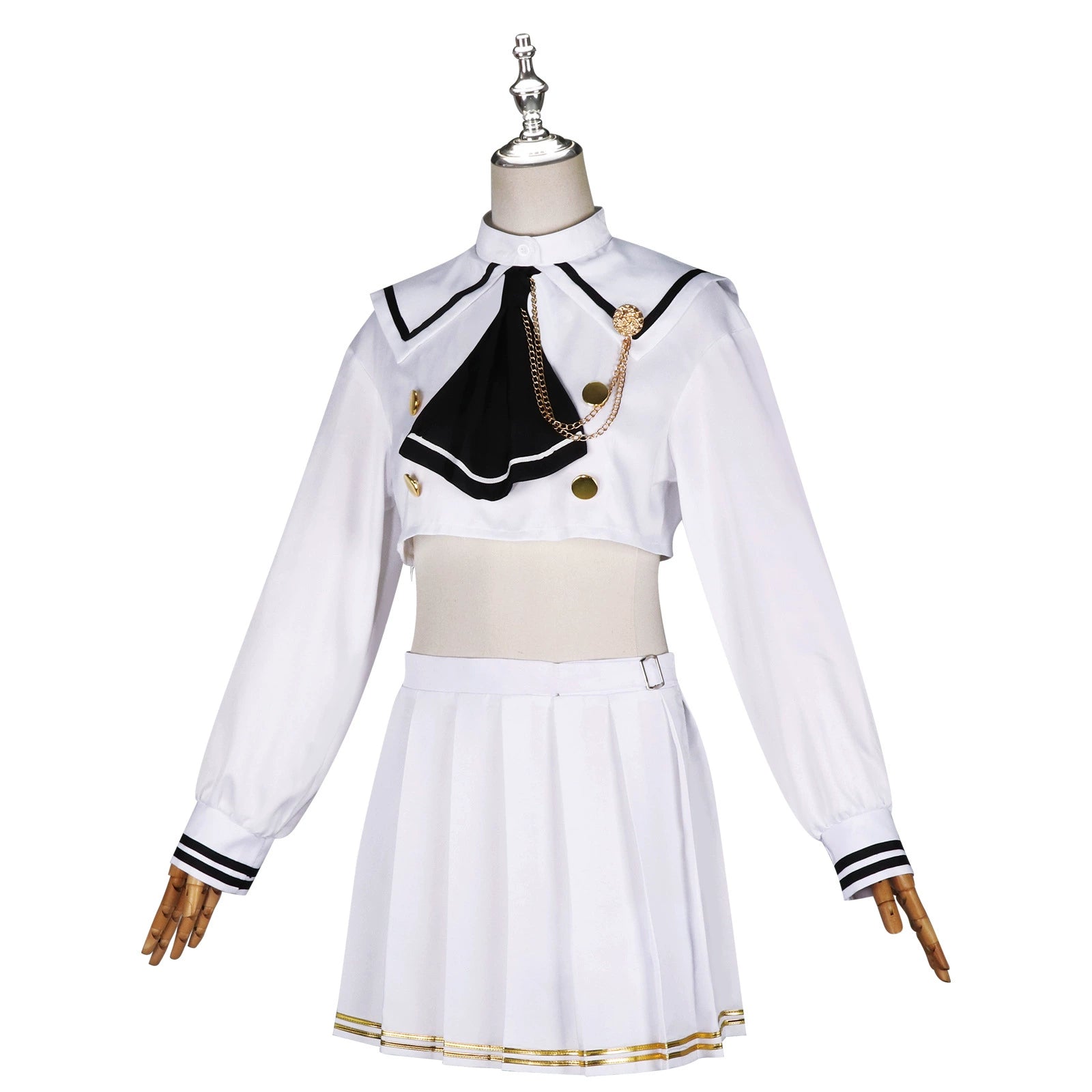 Janus Azur Lane JK-Uniform Cosplay Kostuem Damen Weiß Blau