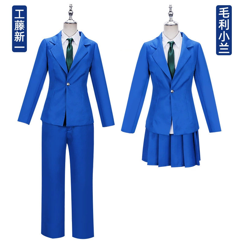 Shinichi Kudo Detective Conan Detektiv Outfit Cosplay Kostuem Damen