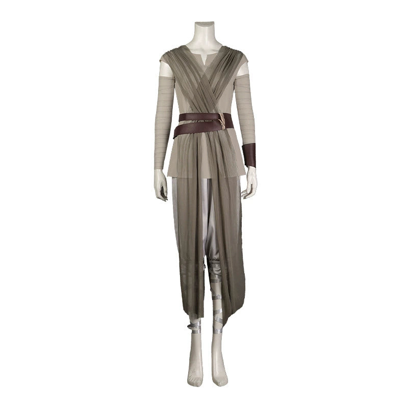 Rey Star Wars Wanderer-Outfit Cosplay Kostuem Damen Grau