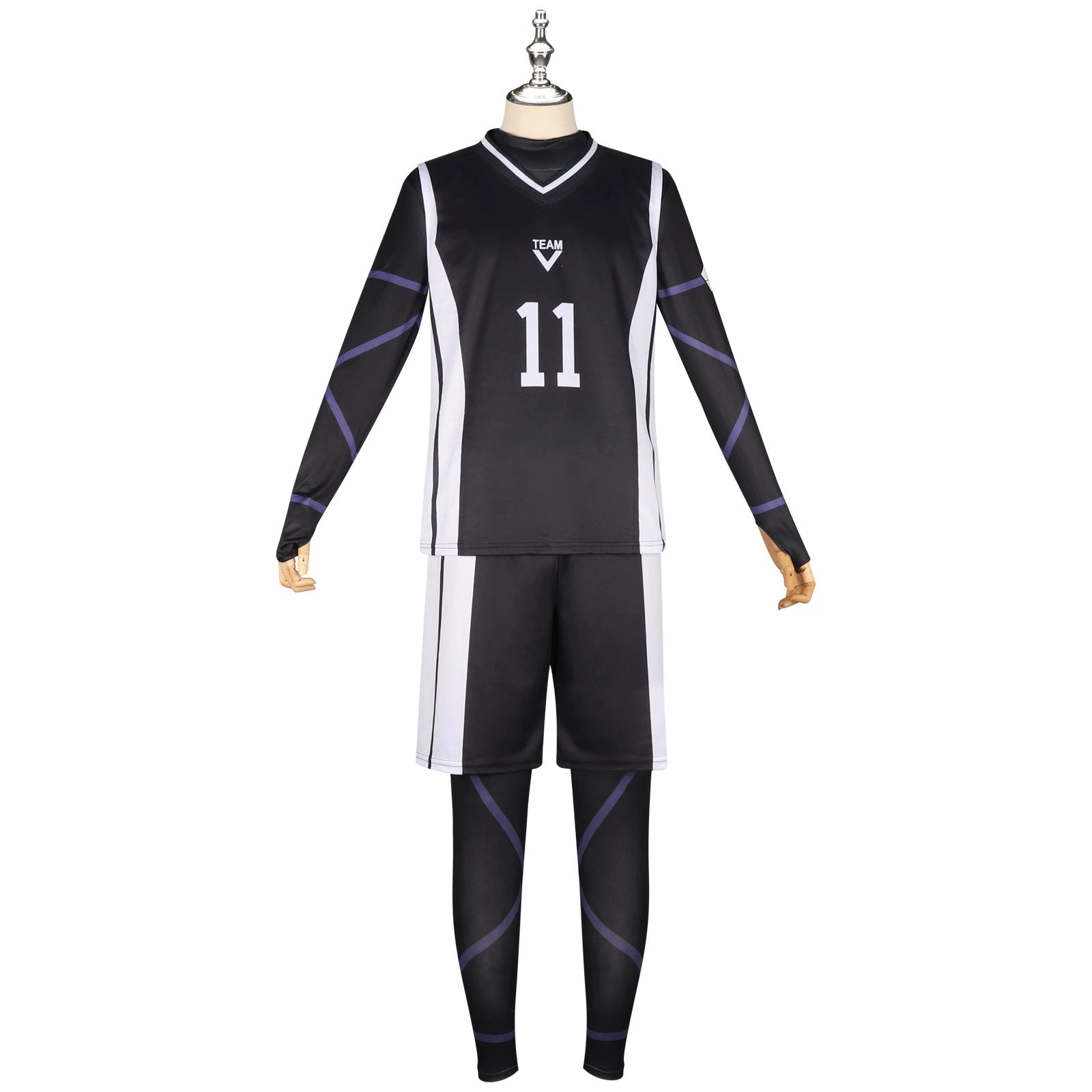 Yoichi Isagi Blue Lock Trikot-Set Cosplay Kostuem Damen Blau Weiß