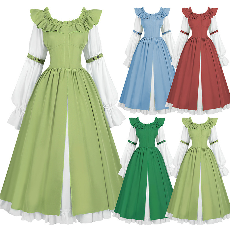 Feenkleid Weinrot – langes Festival-Kleid für Sommerfest, DAMEN