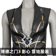 Shadowheart Baldurs Gate 3 Outfit Cosplay Kostuem Damen Schwarz Gold