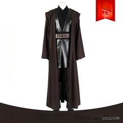Anakin Skywalker Star Wars Sith Robe Cosplay Kostuem Damen Braun Schwarz