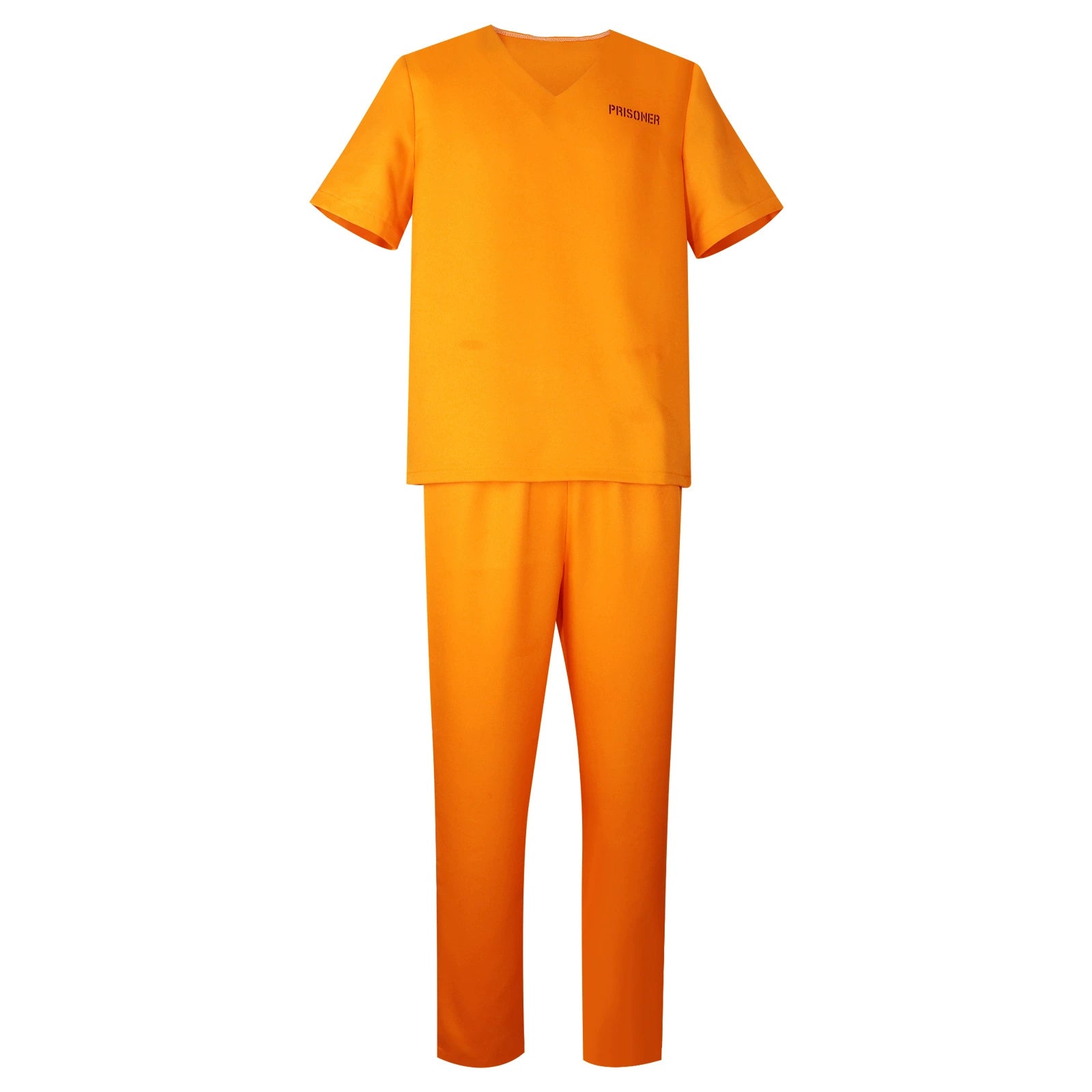 Gefaengnisinsassin Orange Halloween & Mittelalter Gefaengnis Anzug Orange Cosplay Kostuem Damen