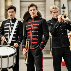 Drum-Major-Mantel – Militär-Bandjacke in 3 Farben, HERREN