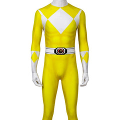 Tiger Ranger Power Rangers Anzug Cosplay Kostuem Damen Gelb Weiss