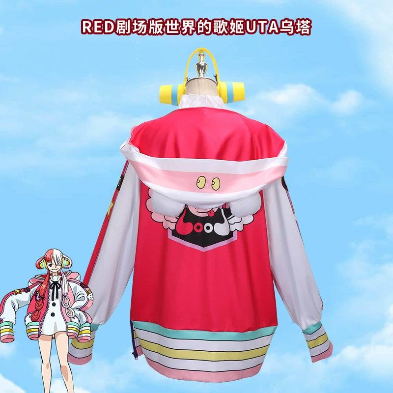 Uta One Piece Sängerin Kleid Cosplay Kostuem Damen