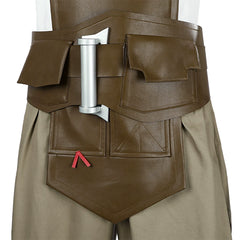 Ekko League of Legends Hoodie-Outfit Cosplay Kostuem Damen Gruen Braun