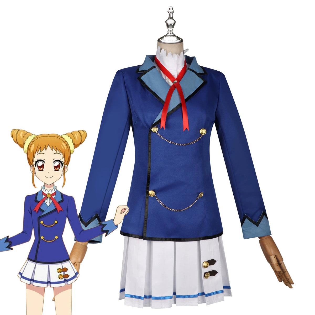 Ichigo Hoshimiya Aikatsu! Idol-Akademie-Kleid Cosplay Kostuem Damen