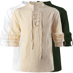 Pullover-Spitzenshirt – mittelalterliches Komfort-Hemd, HERREN