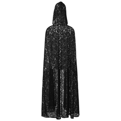 Spitze-Kapuzenumhang – Gothic Cape mit Häkelspitze, Einheitsgröße