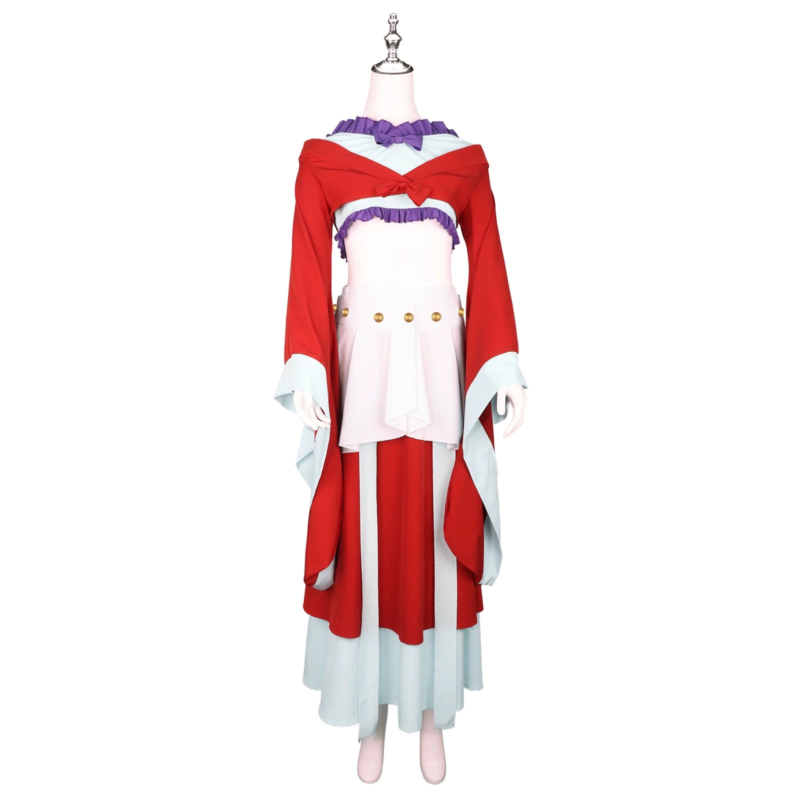 Maomao The Apothecary Diaries Tanz-Hanfu Cosplay Kostuem Damen Rot Weiß