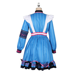 Asahina Mafuyu Project Sekai Maid-Kleid Cosplay Kostuem Damen Weiß Lila