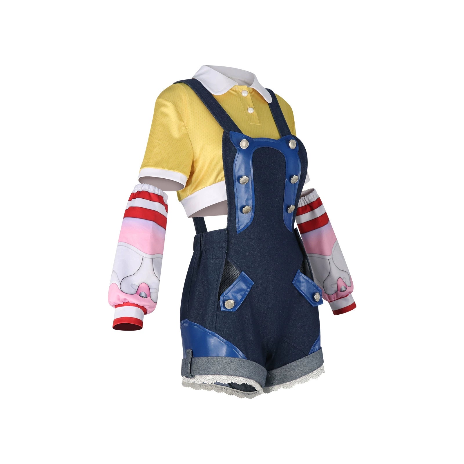 Juno Kitty Overwatch Kitty Latzhose Set Cosplay Kostuem Damen