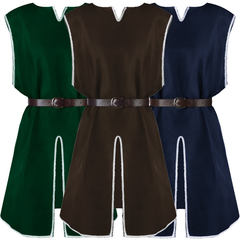 Mittelalter-Tabard – mit oder ohne Ledergürtel, HERREN