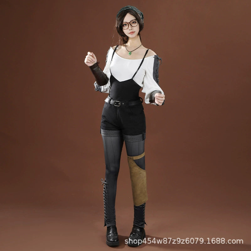 Alma Monster Hunter Wilds Outfit Cosplay Kostuem Damen Braun Gruen