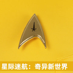 Pike Star Trek Uniform Cosplay Kostuem Damen Gelb