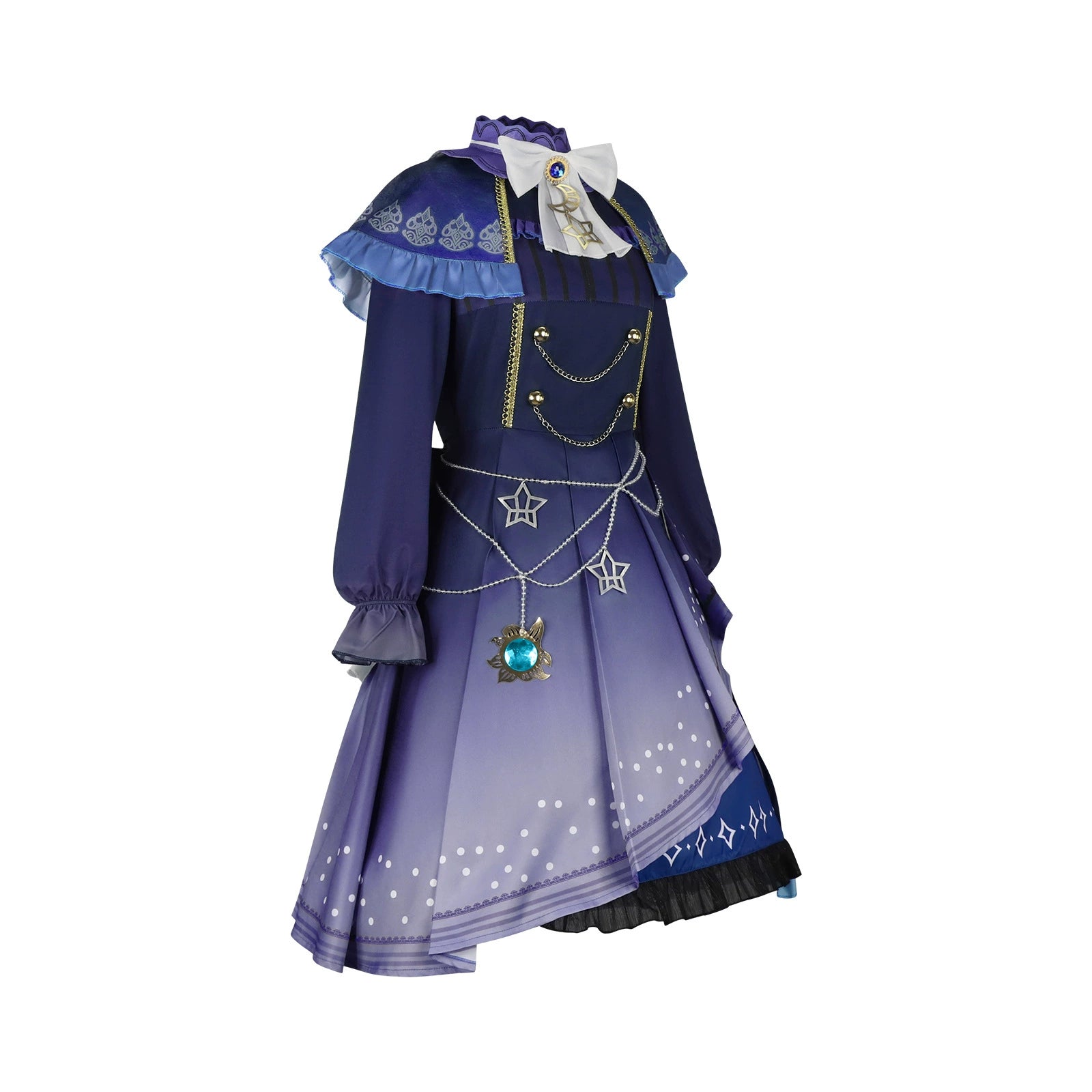 Shinonome Ena Project Sekai Bühnen-Kleid Cosplay Kostuem Damen Blau Lila