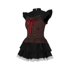 Mayu und Mio Fatal Frame Retro-Kimono-Set Cosplay Kostuem Damen