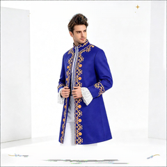 Prinzen-Mantel – europäischer Blazer mit Ornament für Bühne & Halloween, HERREN
