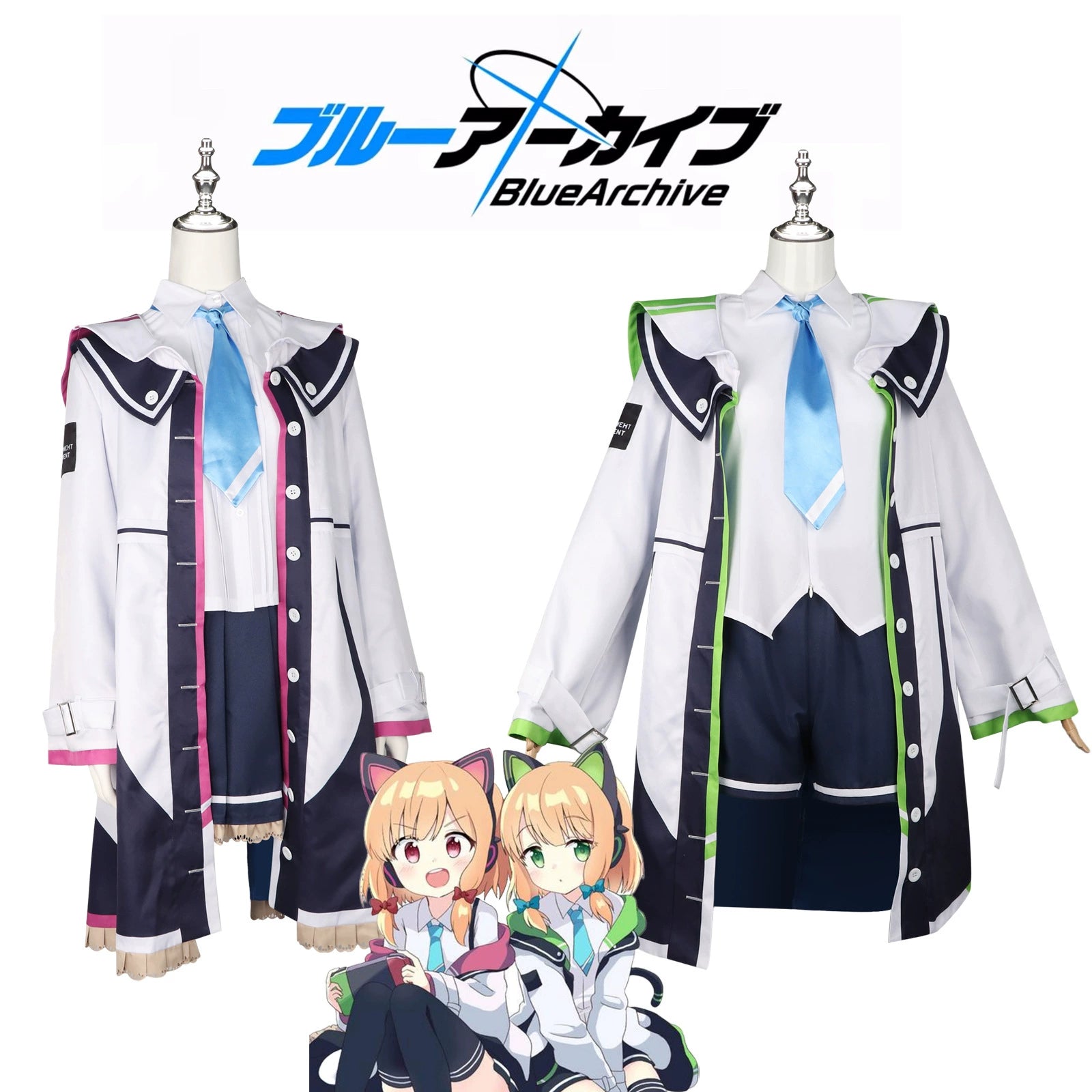 Iori Blue Archive Schuluniform Cosplay Kostuem Damen Weiß