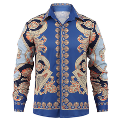 Renaissance-Hemd SALE – bedrucktes Piratenhemd, HERREN