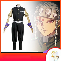Tengen Uzui Demon Slayer Jäger-Uniform Cosplay Kostuem Damen Mehrfarbig