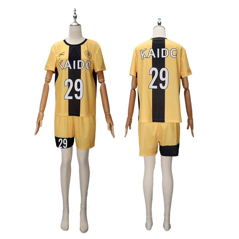 Ashito Aoi Ao Ashi Fussball-Trikot-Set Cosplay Kostuem Damen