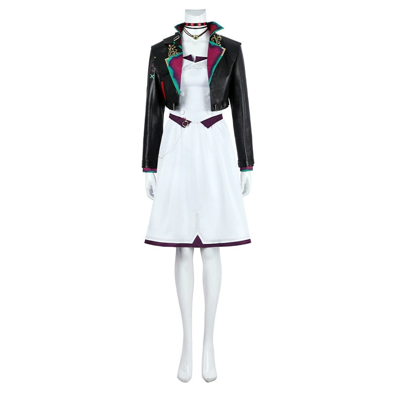 Powder League of Legends Kleid Cosplay Kostuem Damen Blau