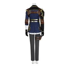 Caitlyn League of Legends Uniform Cosplay Kostuem Damen Blau Gold